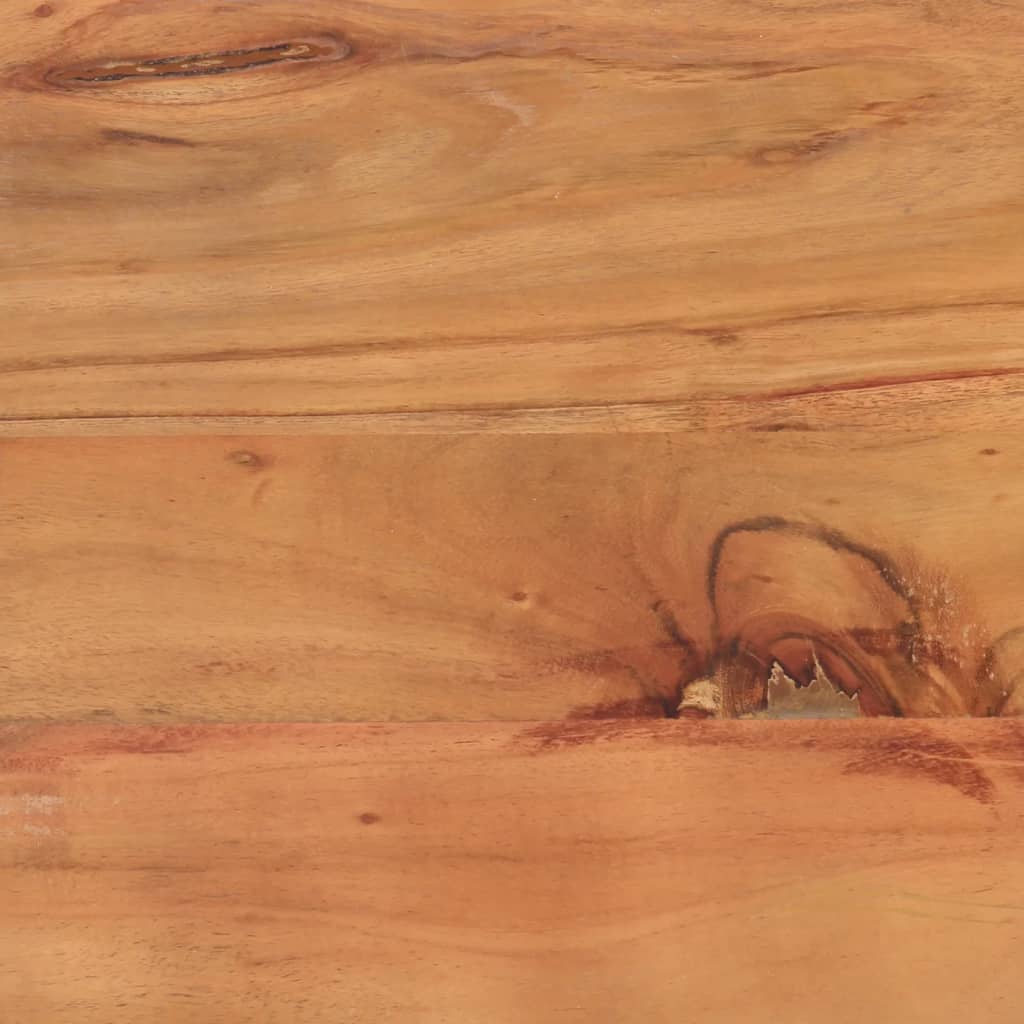 Mesa Auxiliar De Madera Maciza Acacia Y Hierro 35x35x45 Cm_4