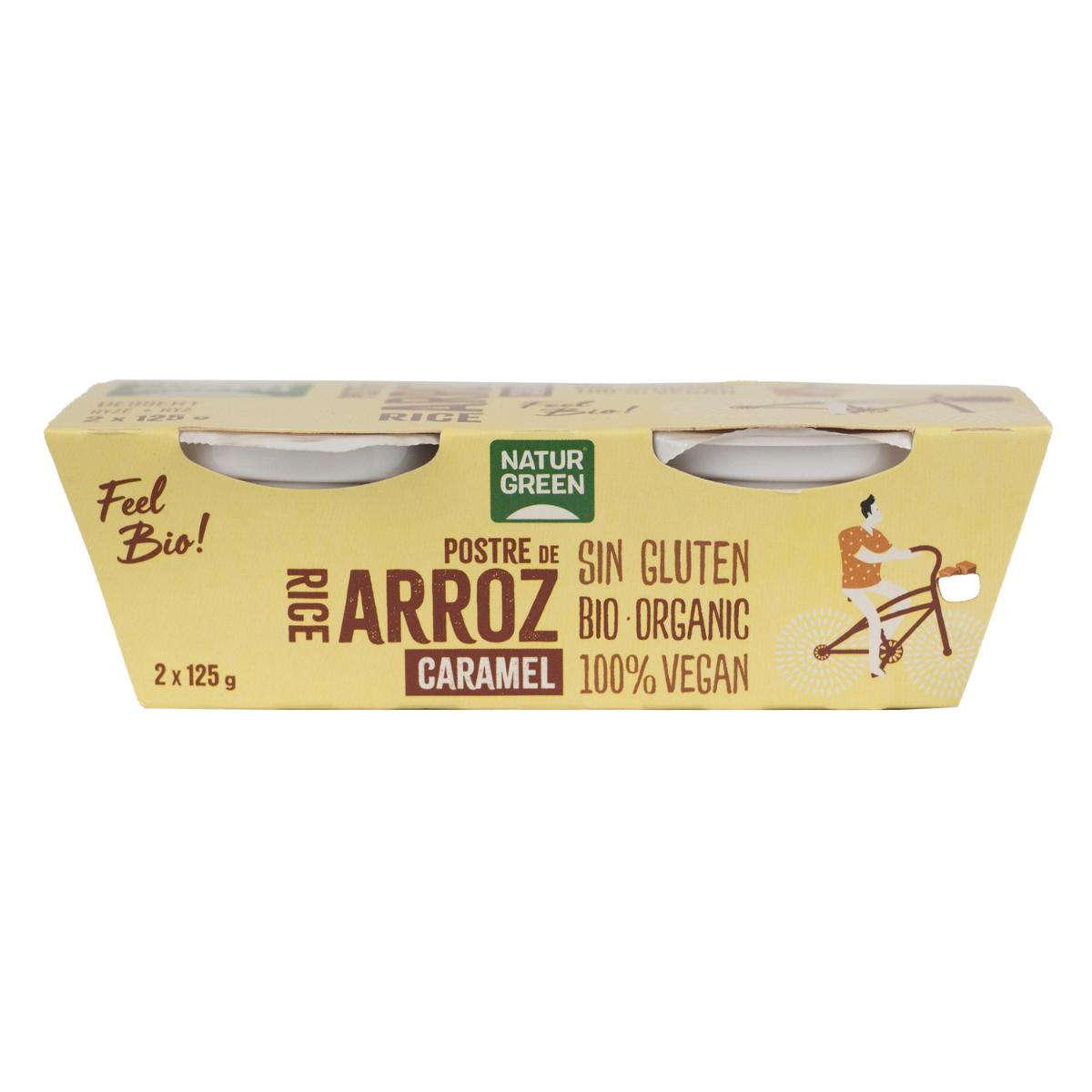 Postre de Arroz y Caramelo NaturGreen, 2 X 125 g