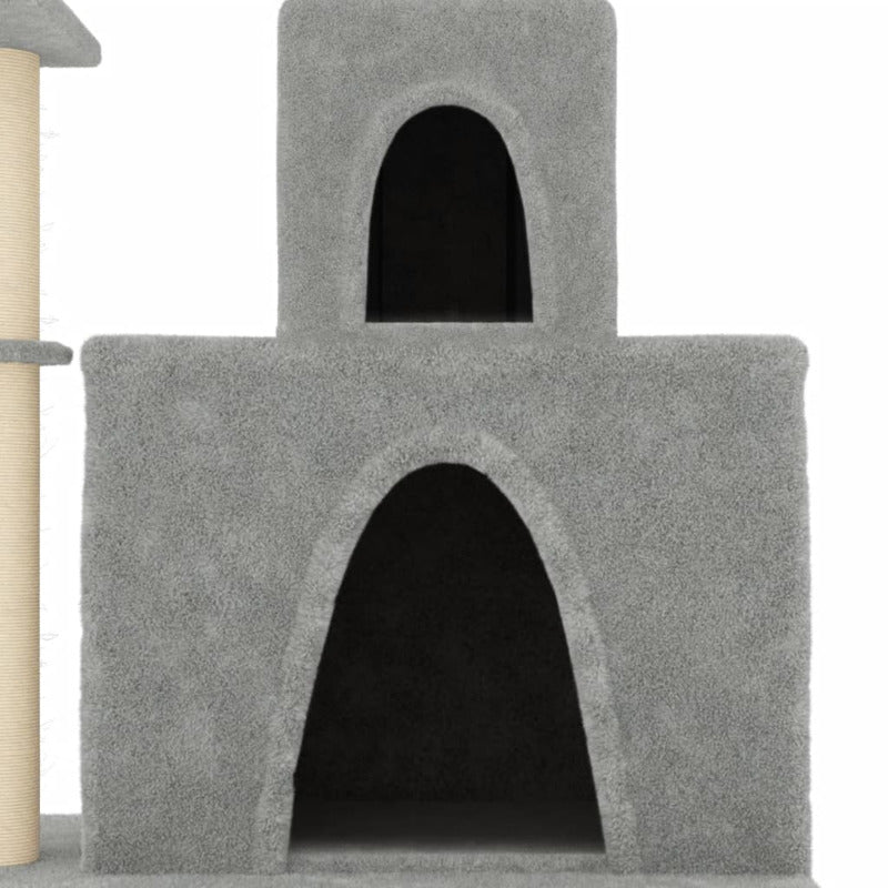 Vidaxl Rascador Para Gatos Con Postes De Sisal Gris Claro 83 Cm_5