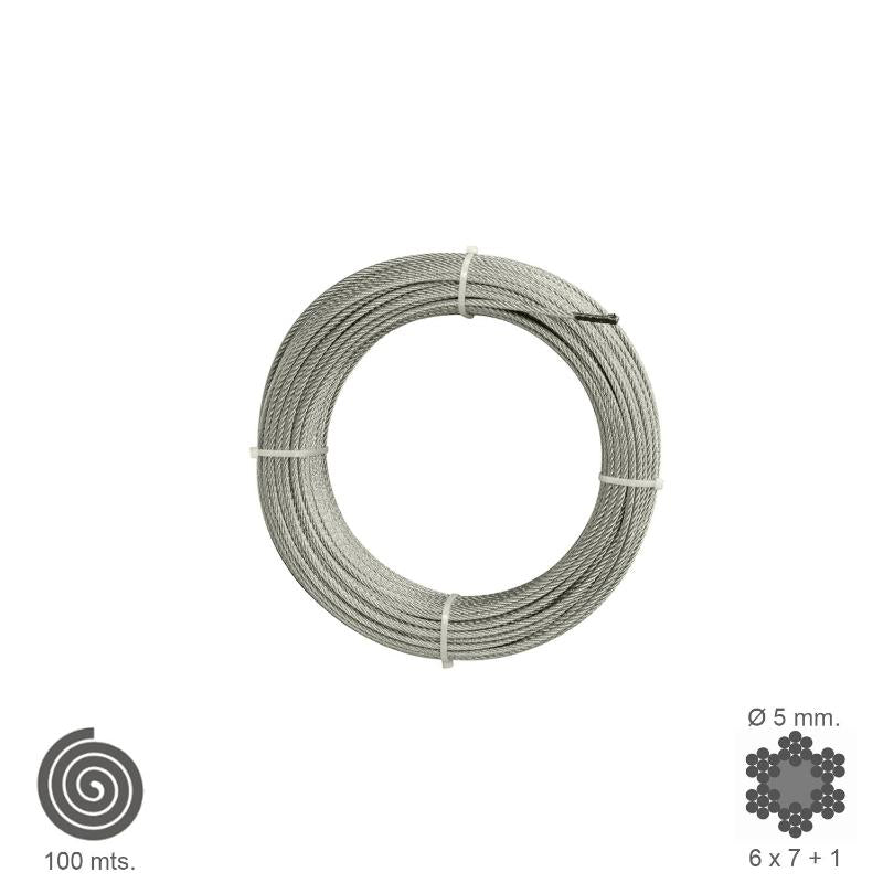 Cable Galvanizado 5 Mm. (rollo 100 Metros) No Elevacion_0