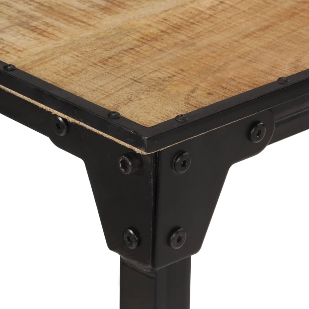 Mesa De Bar Madera Maciza De Mango Rugoso 150x55x107 Cm_5