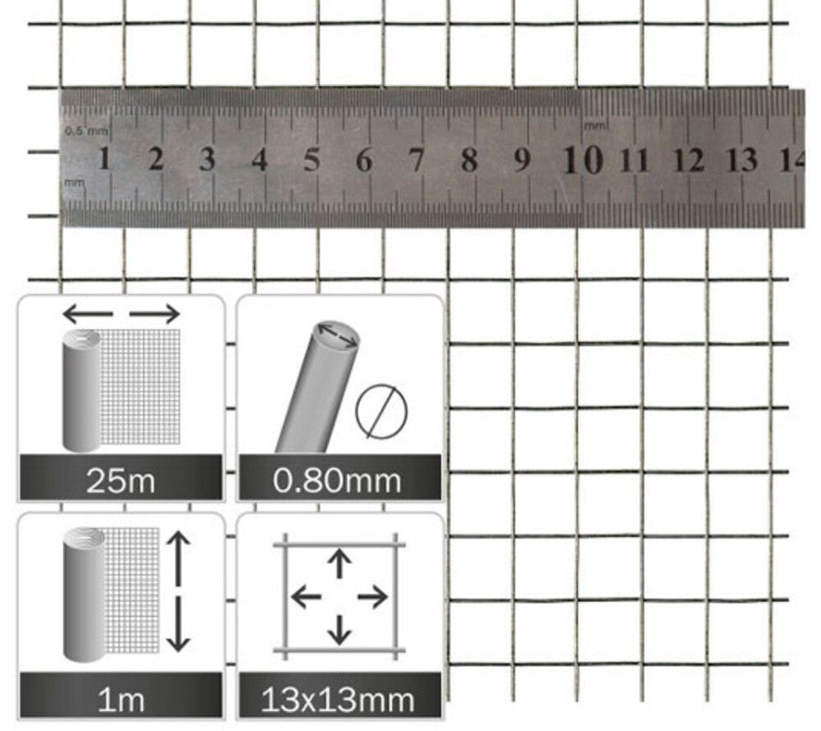 Malla Electrosoldada Para Pajareras Y Voladeros (rollo 25x1 M)_0