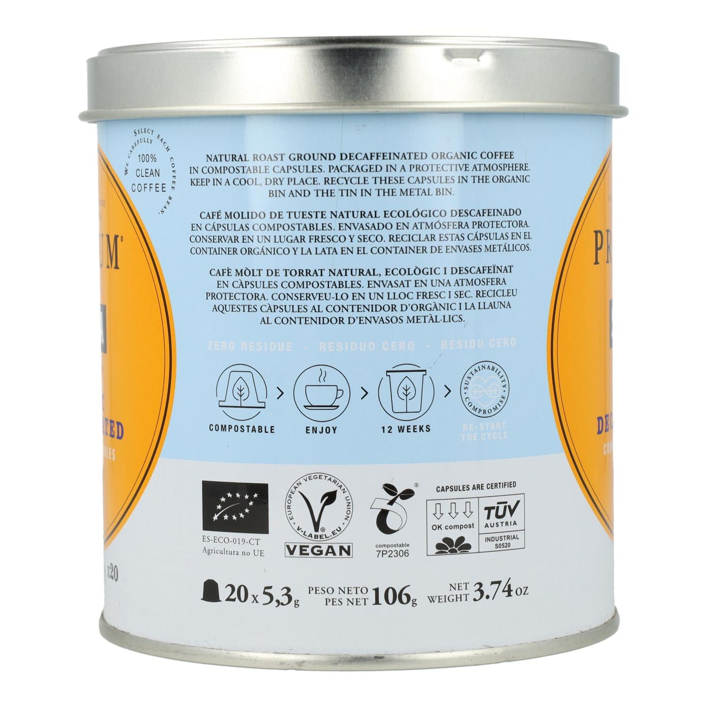 Pack x 3 café descafeinado ECO Caps Compostables Saula 20uds