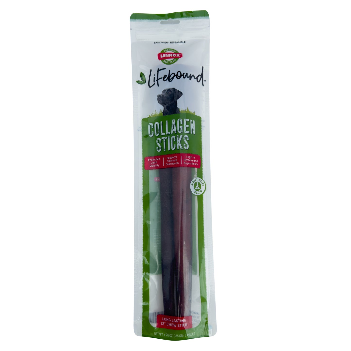 Lifebound - Palitos Masticables De Colágeno / Huesos Para Perros - 6 Paquetes De 2 Piezas - Aprox. 30 Cm (12 Piezas)_0