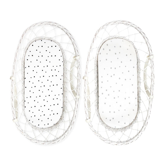 Pack 2 Bajera Capazo Algodón Dots-grey Dots