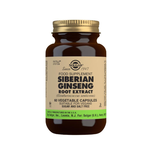 Ginseng Siberiano Extracto de Raíz, 60 cápsulas vegetales (520mg)