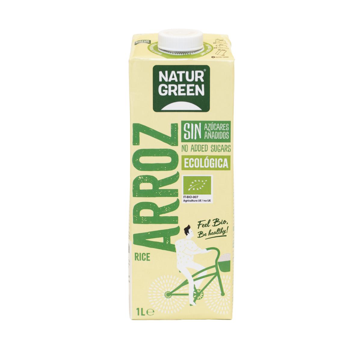 Pack 6 x Bebida de Arroz sin azúcares añadidos NaturGreen 1 L