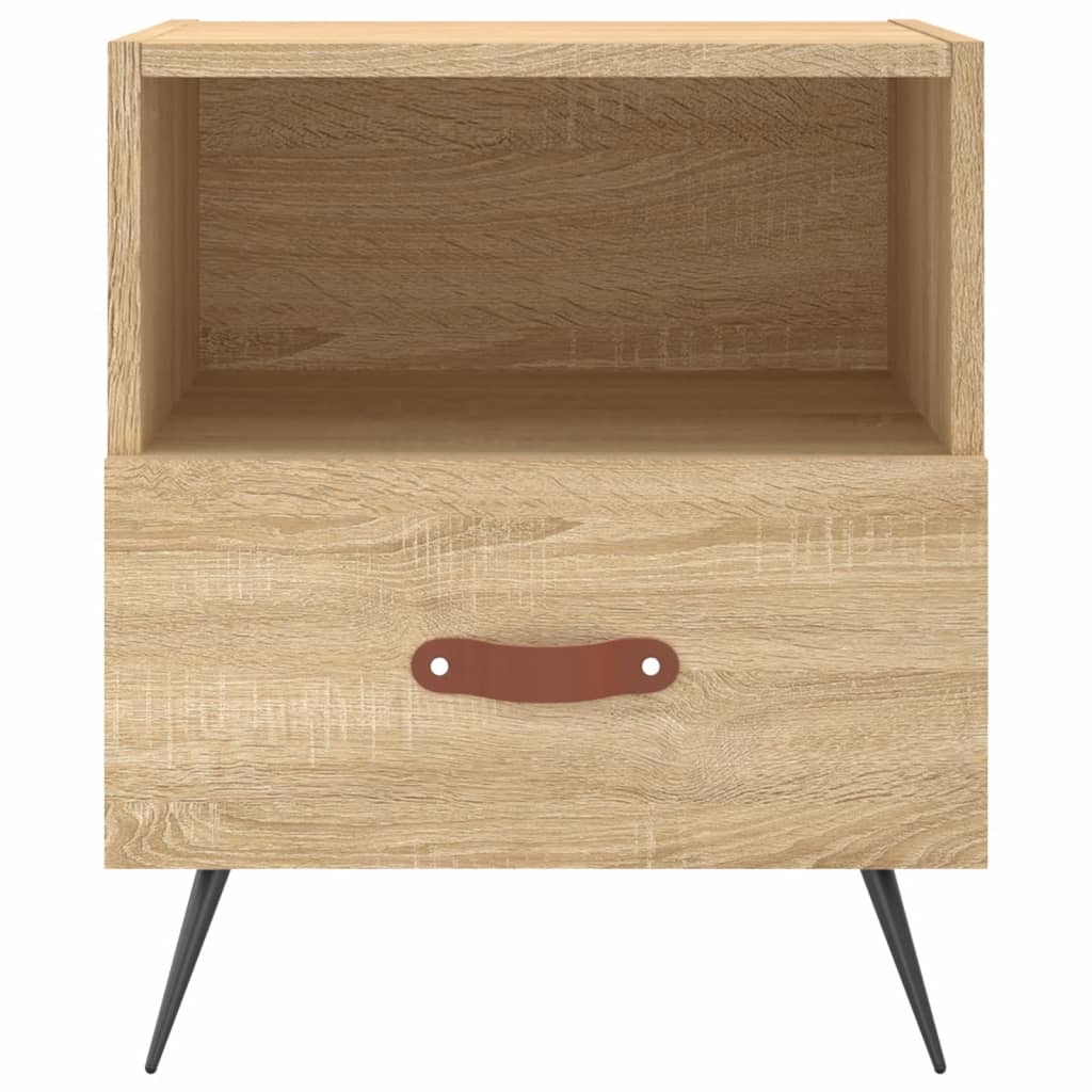 Mesita Noche 2 Uds Madera Ingeniería Roble Sonoma 40x35x47,5 Cm_4