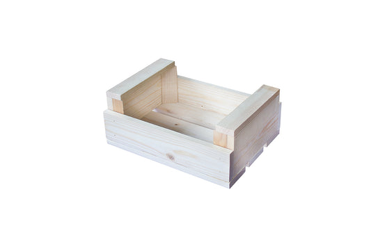 Caja De Fruta Decorativa De Madera Natural De 29 X 21 X 12 Cm