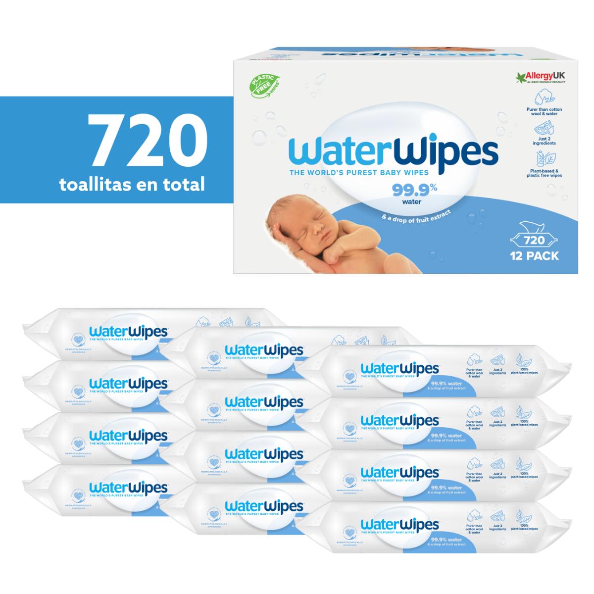 Pack WaterWipes BIO Toallitas de bebé 720 Uds