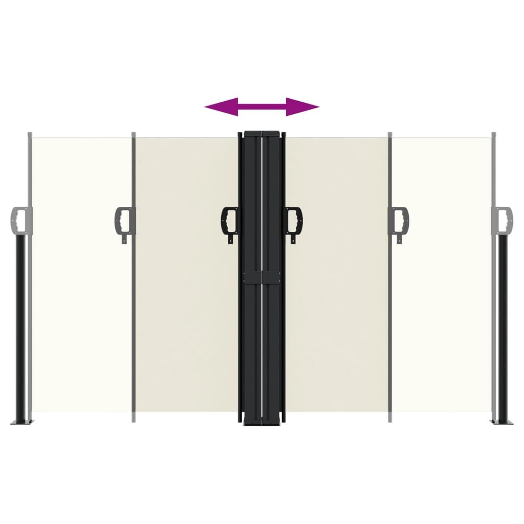 Vidaxl Toldo Lateral Retráctil Crema 140x1000 Cm_4