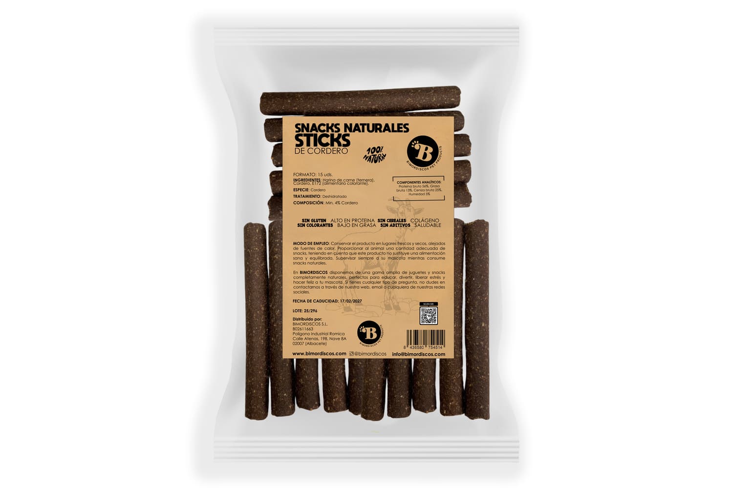 Bimordiscos Barritas Para Perros Y Gatos - Cordero - 15 Uds.