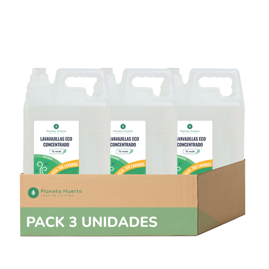 Pack 3xLavavajillas Manual  Té Verde ECO  Planeta Huerto 5l