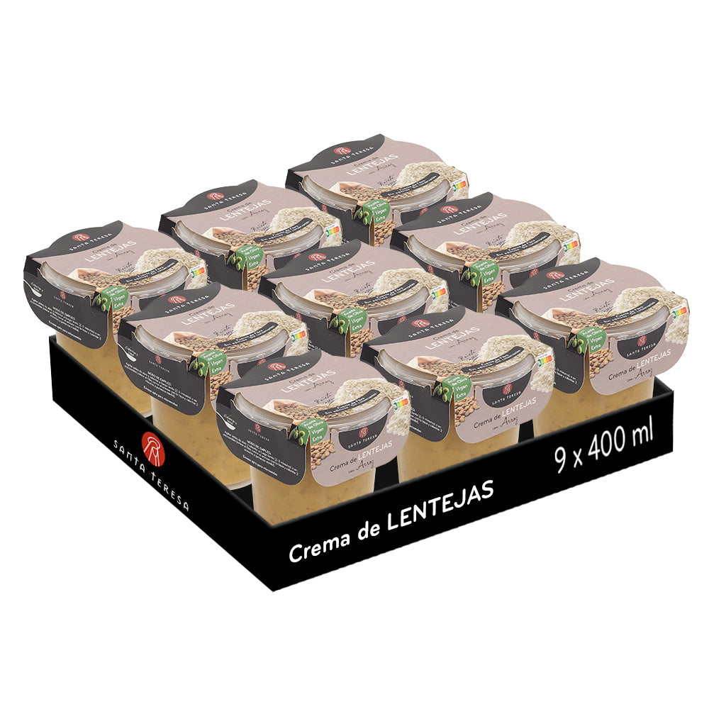 Pack 9 Cremas De Lentejas Con Arroz 3.600ml