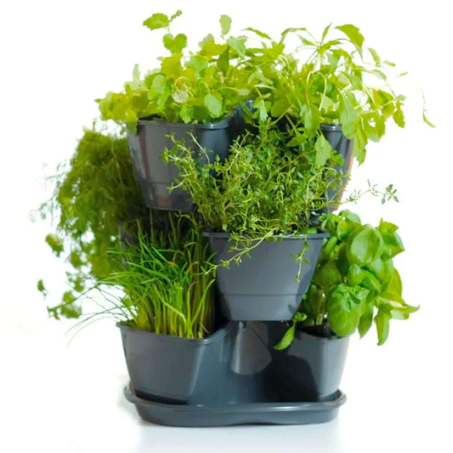 Jardín Vertical Colgante Coubi Herbal 9l., Dimensiones (mm) 295x295x880, Color Grafito_5