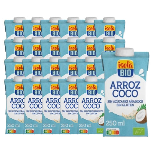 Pack 24 uds Bebida de Arroz y Coco ecológica Bio Isola BIO 250 ml