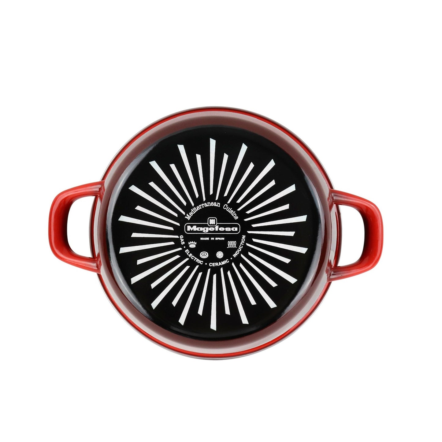 Olla 'sr' Ø16cm Con Tapa Vidrio Rojo Magefesa