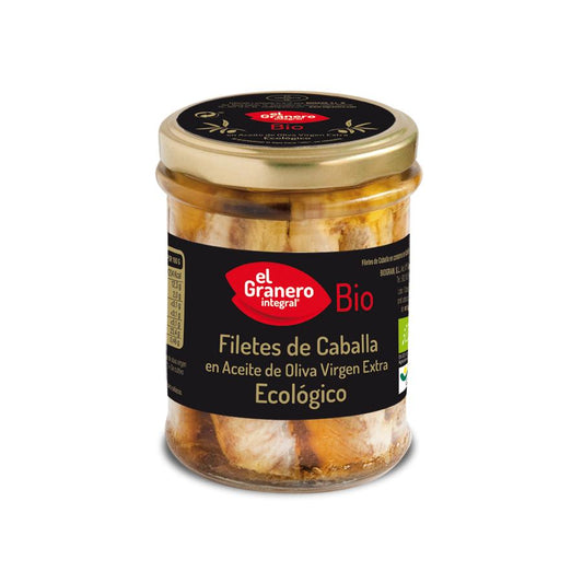 Filetes de Caballa Bio en AOVE El Granero 195 gr