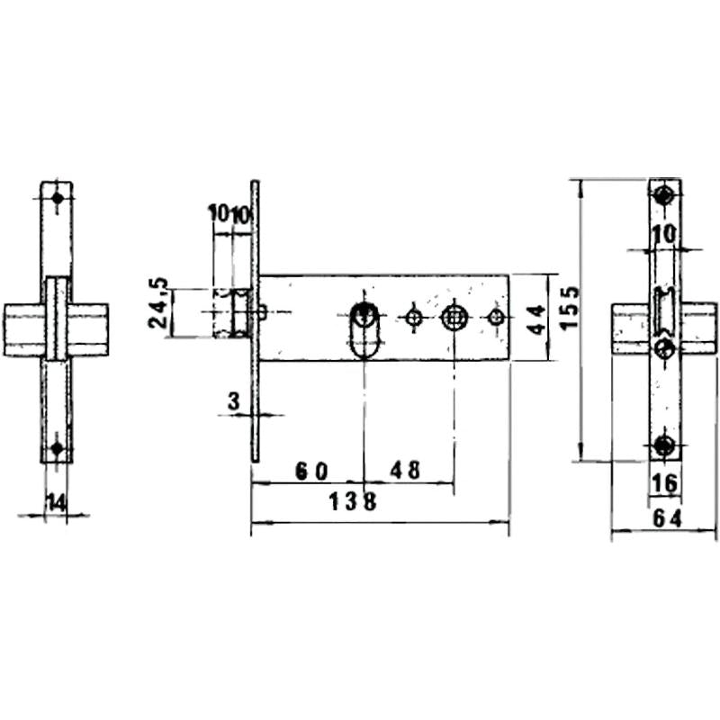 Cerradura Lince 5577 Ln/60 Mm._1