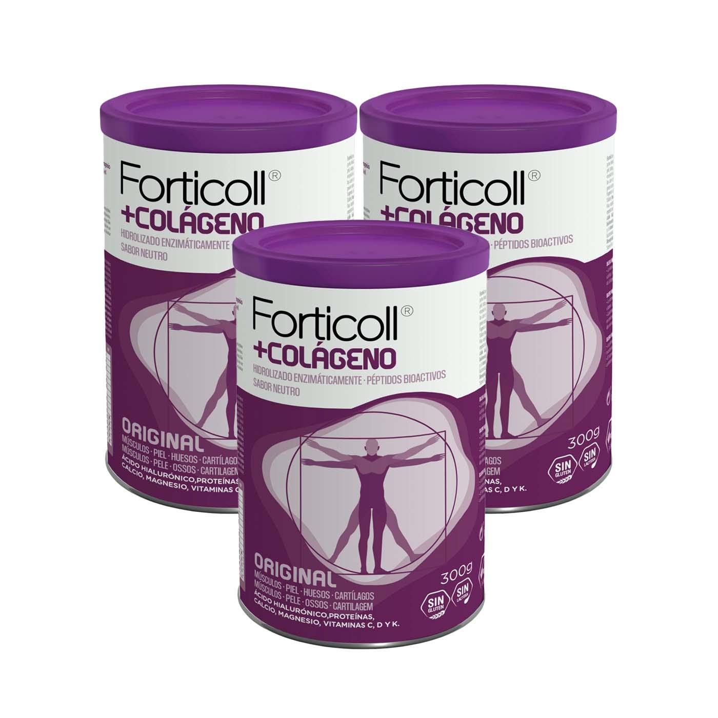 Colágeno Bioactivo Forticoll 300 gr Pack 3 uds