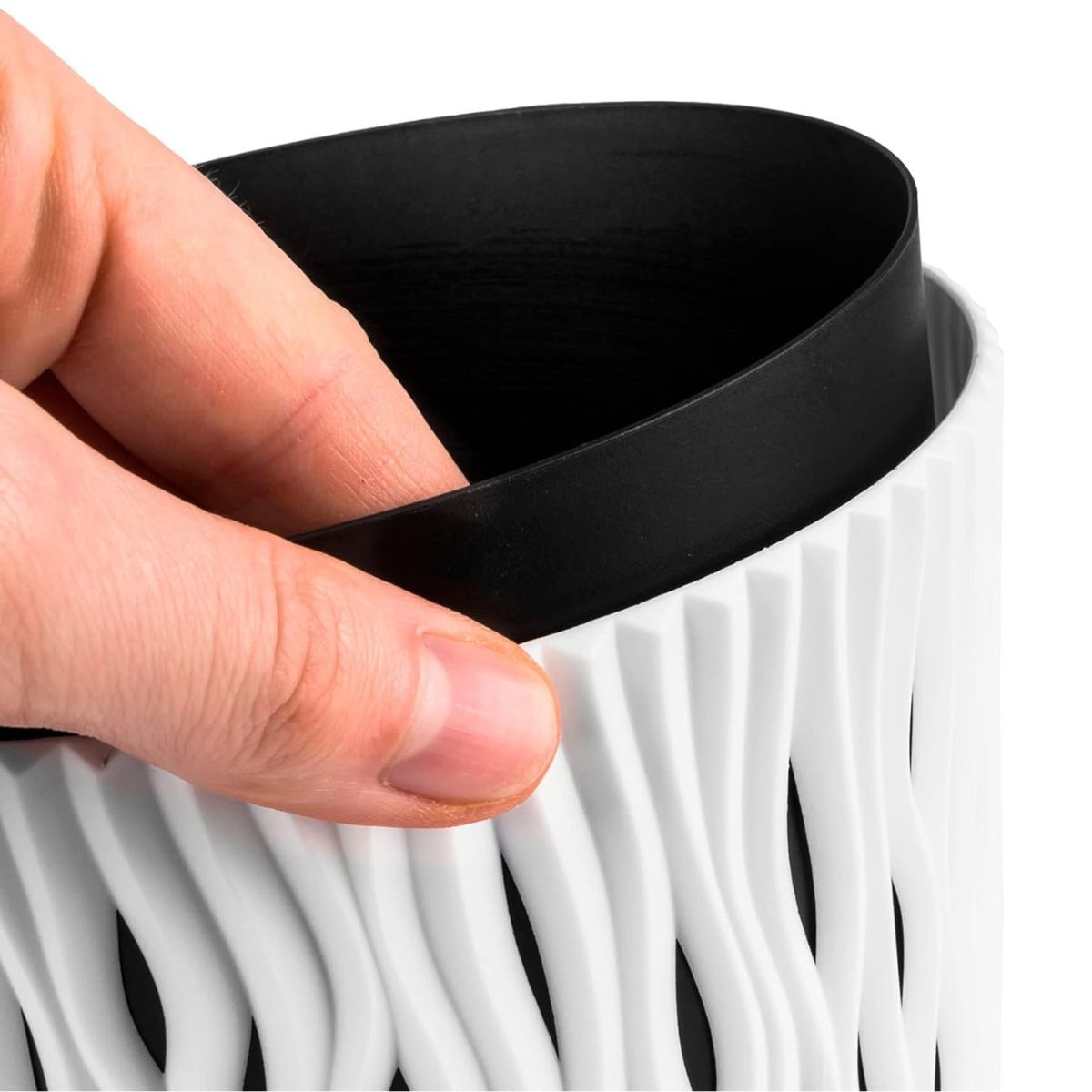 Maceta Duna con inserto blanco D 22 x 19