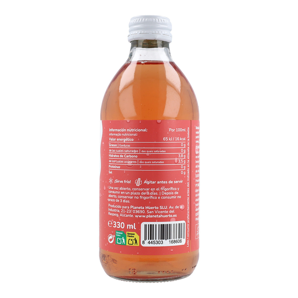 Pack 6x Kombucha ECO Frutos rojos Planeta Huerto 330 ml