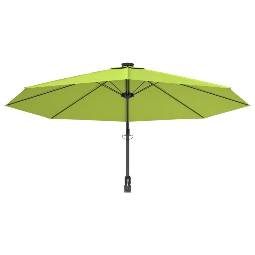 Vidaxl Sombrilla De Pared Verde Manzana 290 Cm_4