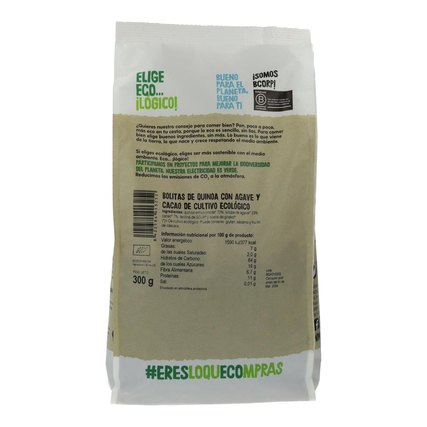 Bolitas de Quinoa con Agave y Cacao Bio edición Disney Ecocesta 300 gr