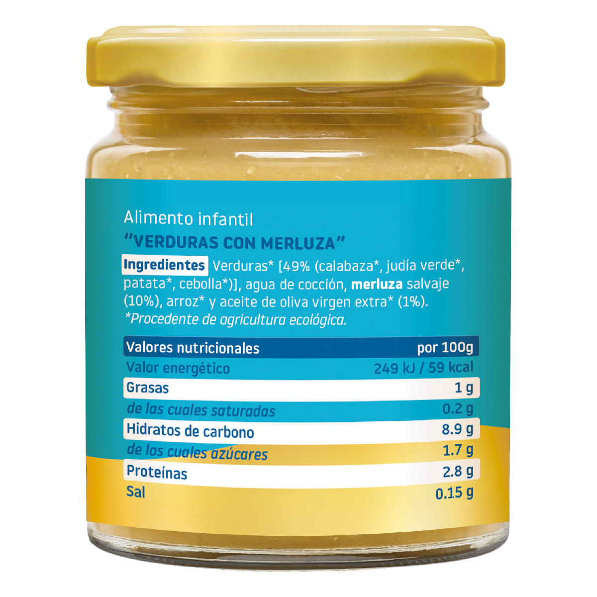 Pack 12x Tarrito BIO verduras y merluza +6 meses Smileat 230g