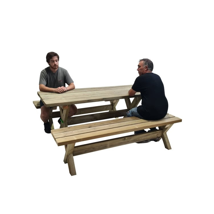 Mesa De Picnic Masgames Xerta 180 Madera Sin Pintar.