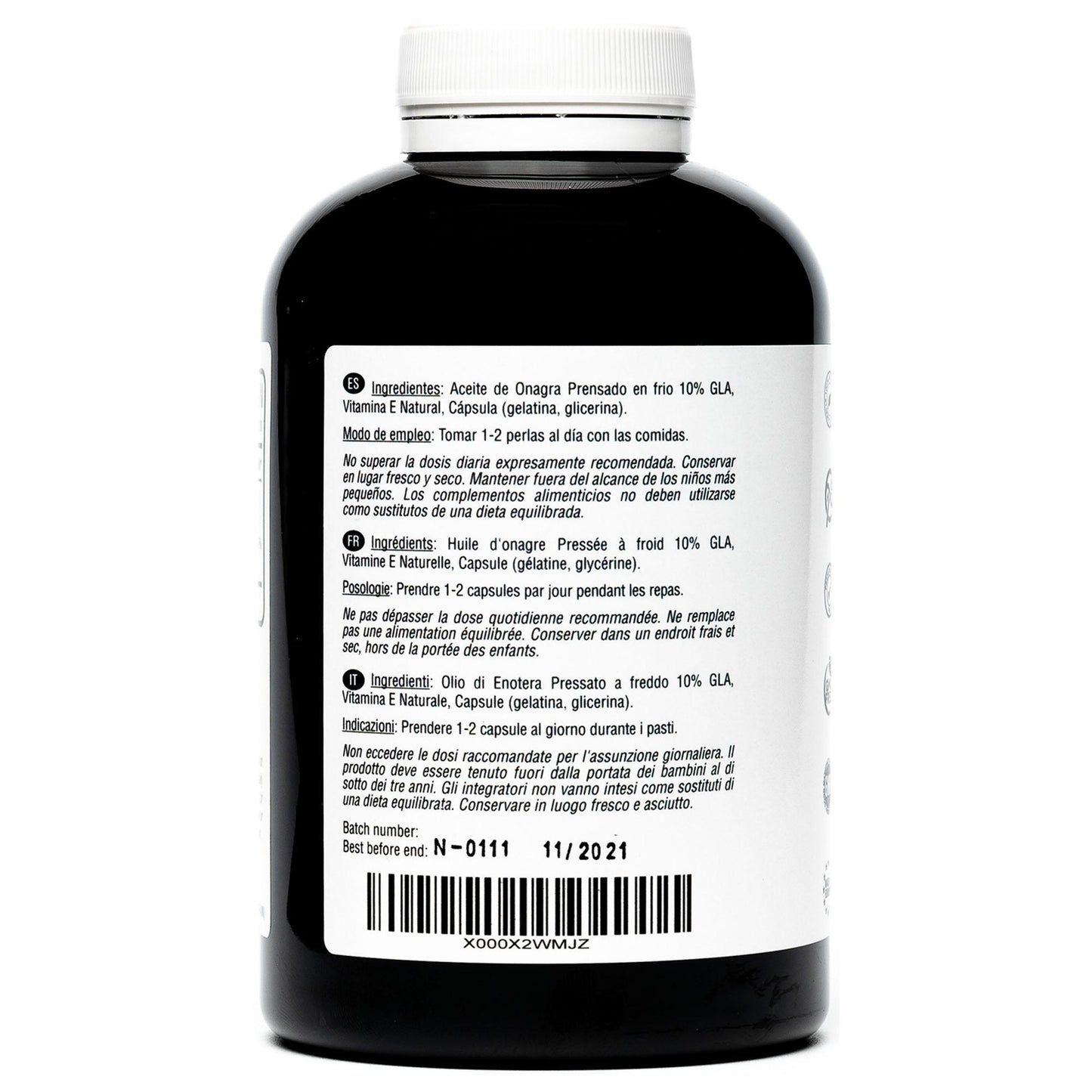 Aceite de Onagra 1000 mg Hivital 200 perlas