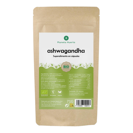 Ashwagandha BIO Planeta Huerto 150 cápsulas