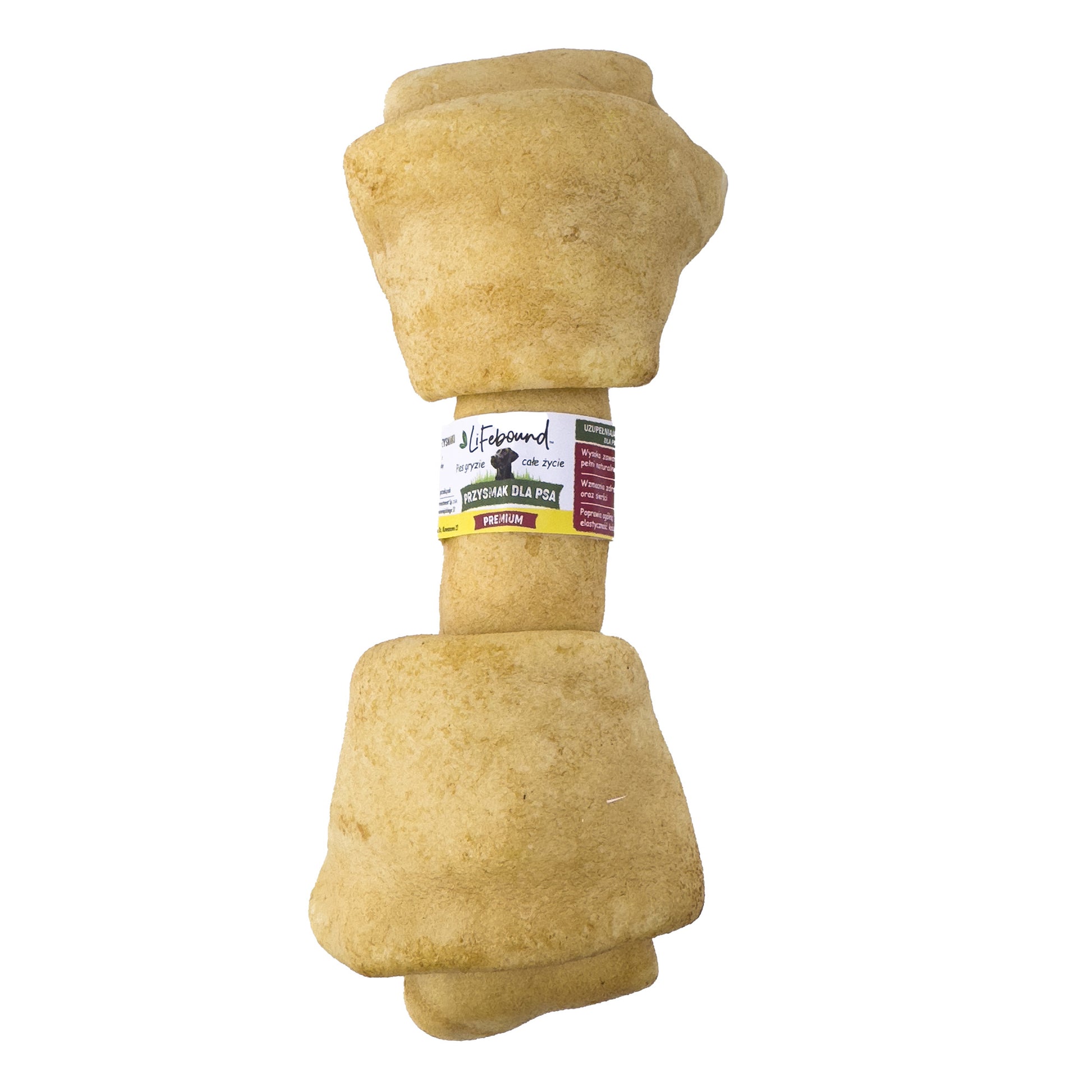 Lifebound - Hueso Masticable Natural Para Perros De Cuero De Ternera En Forma De Hueso Sabor Queso - 4 Pzas XL