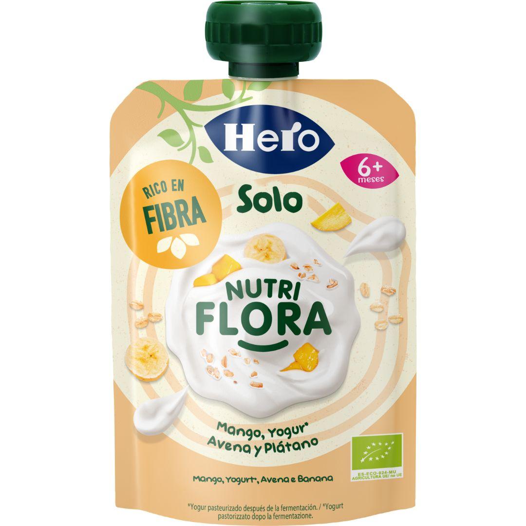 Bolsita Nutri Flora de mango, yogur, avena y plátano 100 g-Hero Solo
