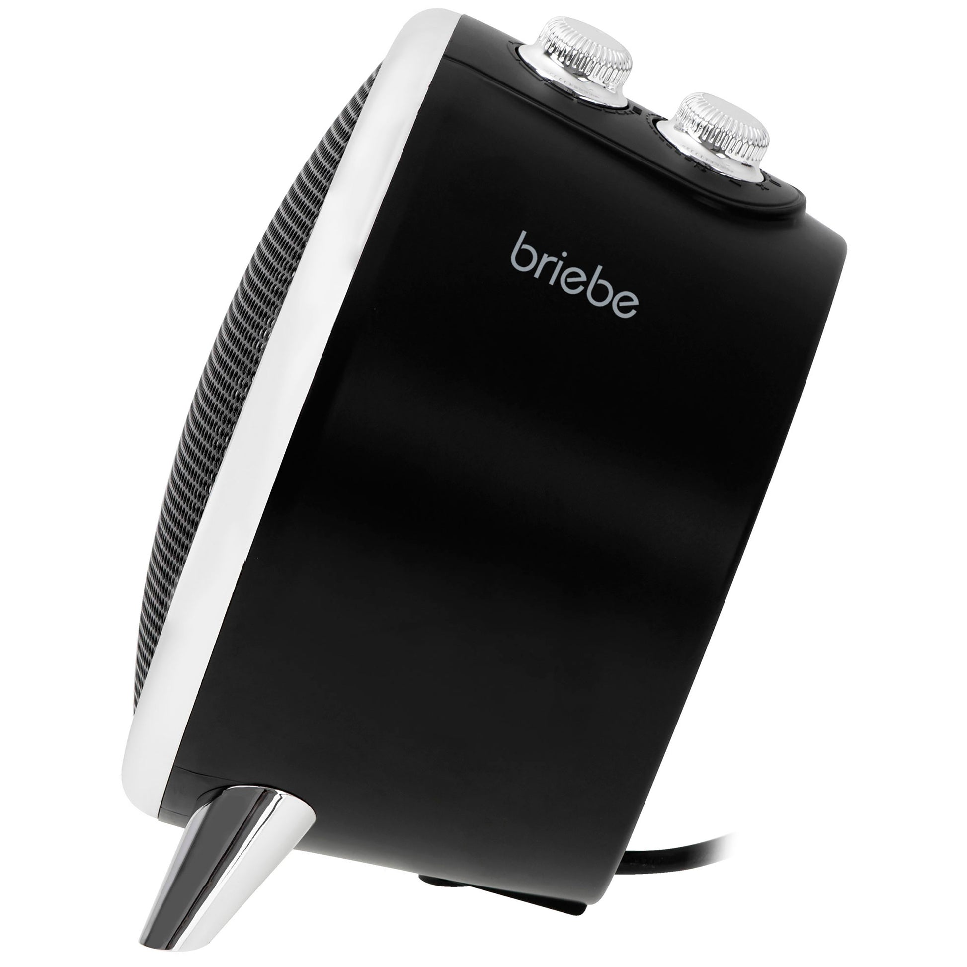 Calefactor Cerámico Led, Portátil, 2 Niveles Potencia, Termostato Automático, Diseño Moderno, Briebe, Ht1129, Negro/plata