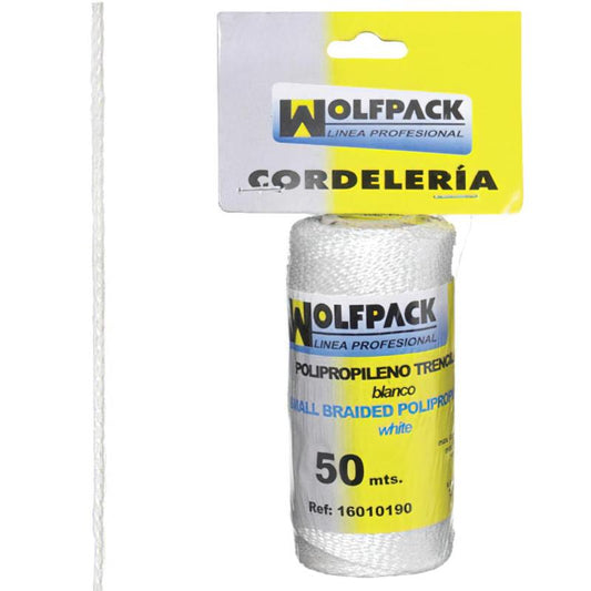 Cuerda Trencilla Polipropileno Blanco (bobina  50 Metros)