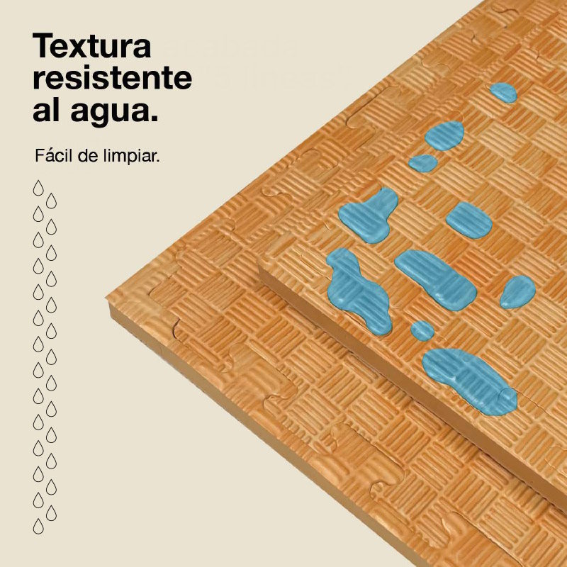 Jowy Tatami Puzzle 2cm 100x100cm – Superficie 5 Líneas Madera