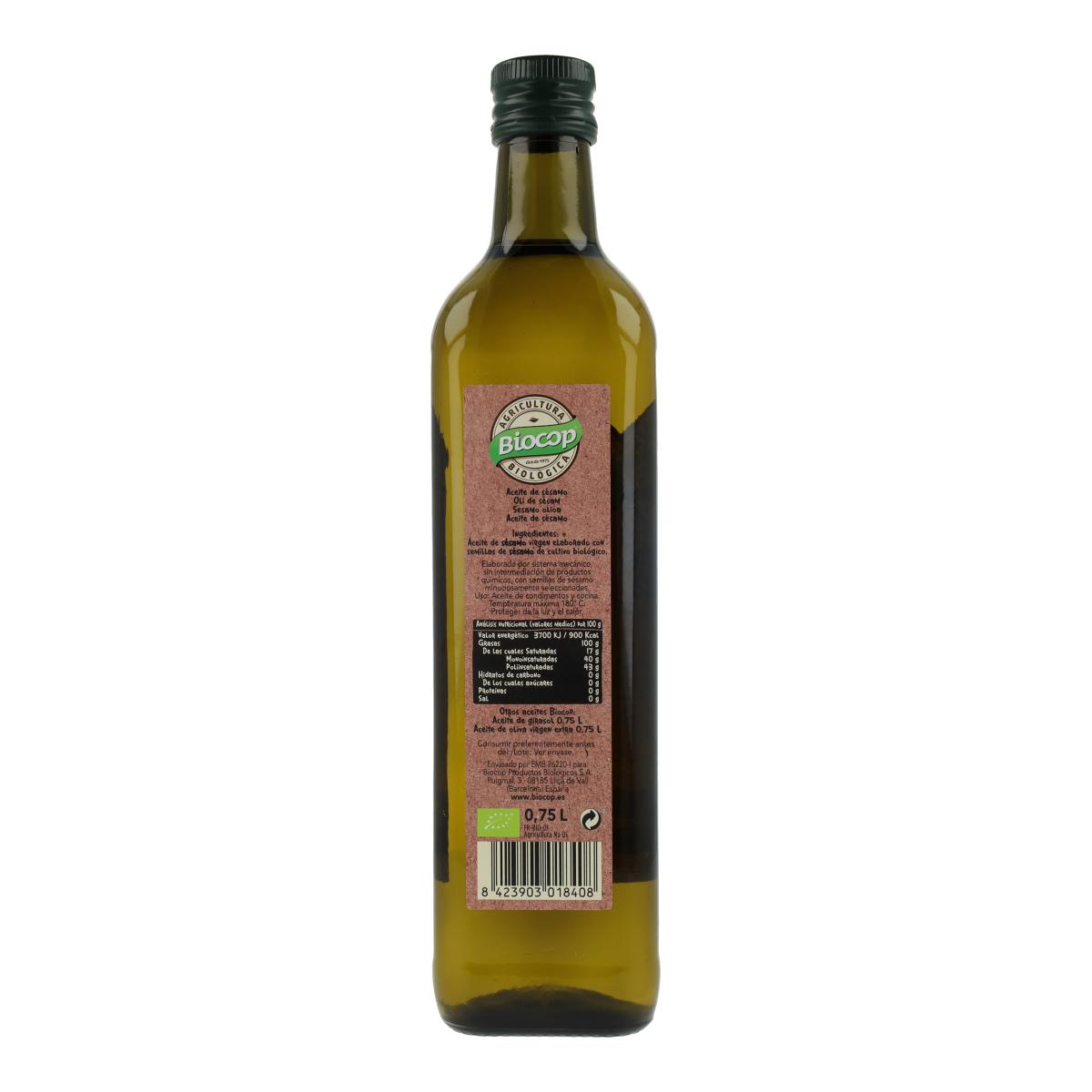 Aceite Sésamo Biocop 750 ml