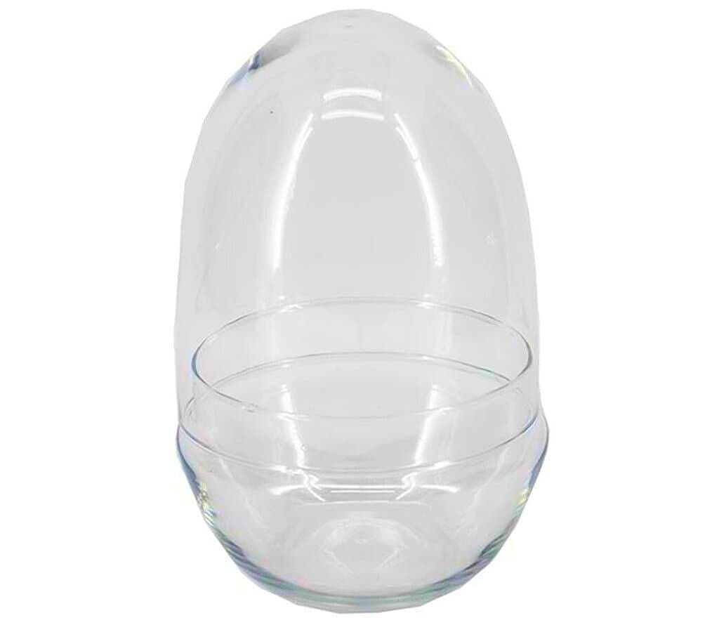 Terrario De Cristal Con Base D10.5/21 H23.5cm Con Tapa De Corcho_0