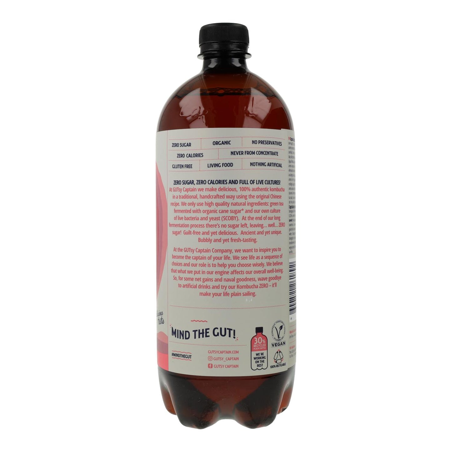 Kombucha Zero Frambuesa Bio 1 L