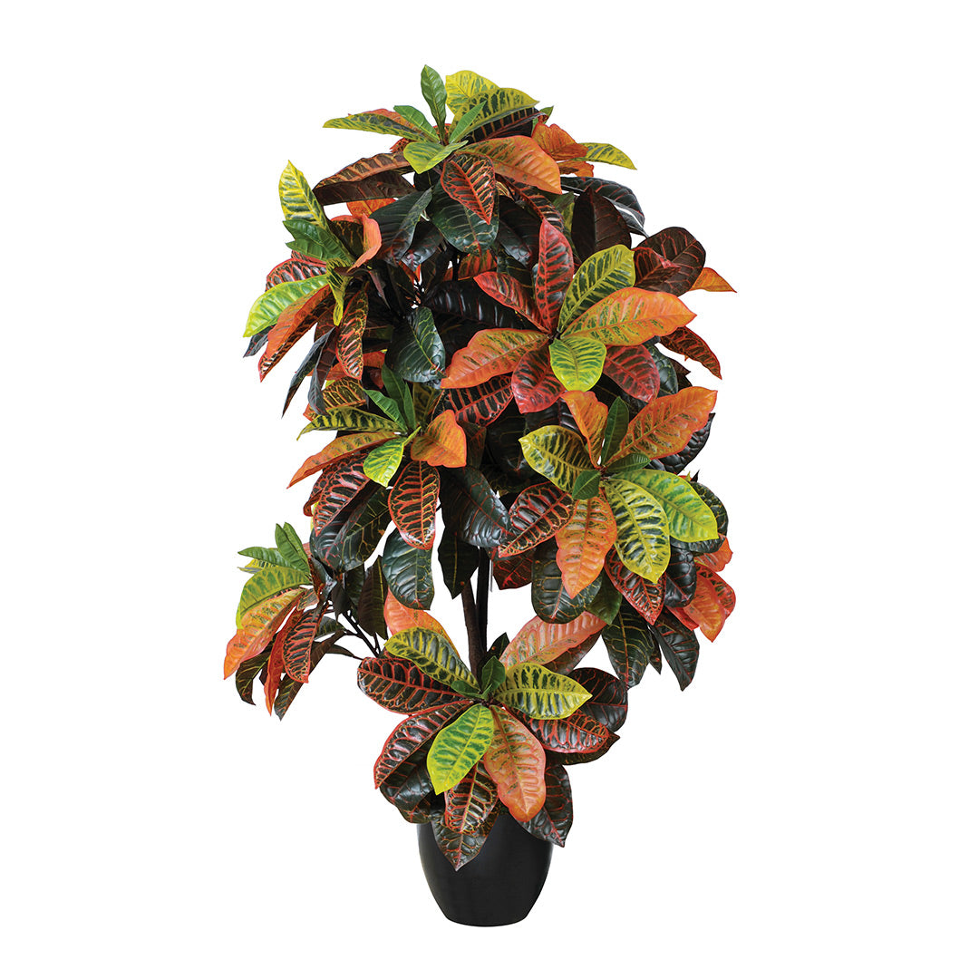 Planta Artificial Croton - Naturalidad Sin Mantenimiento 1.4 M / Multicolor_1