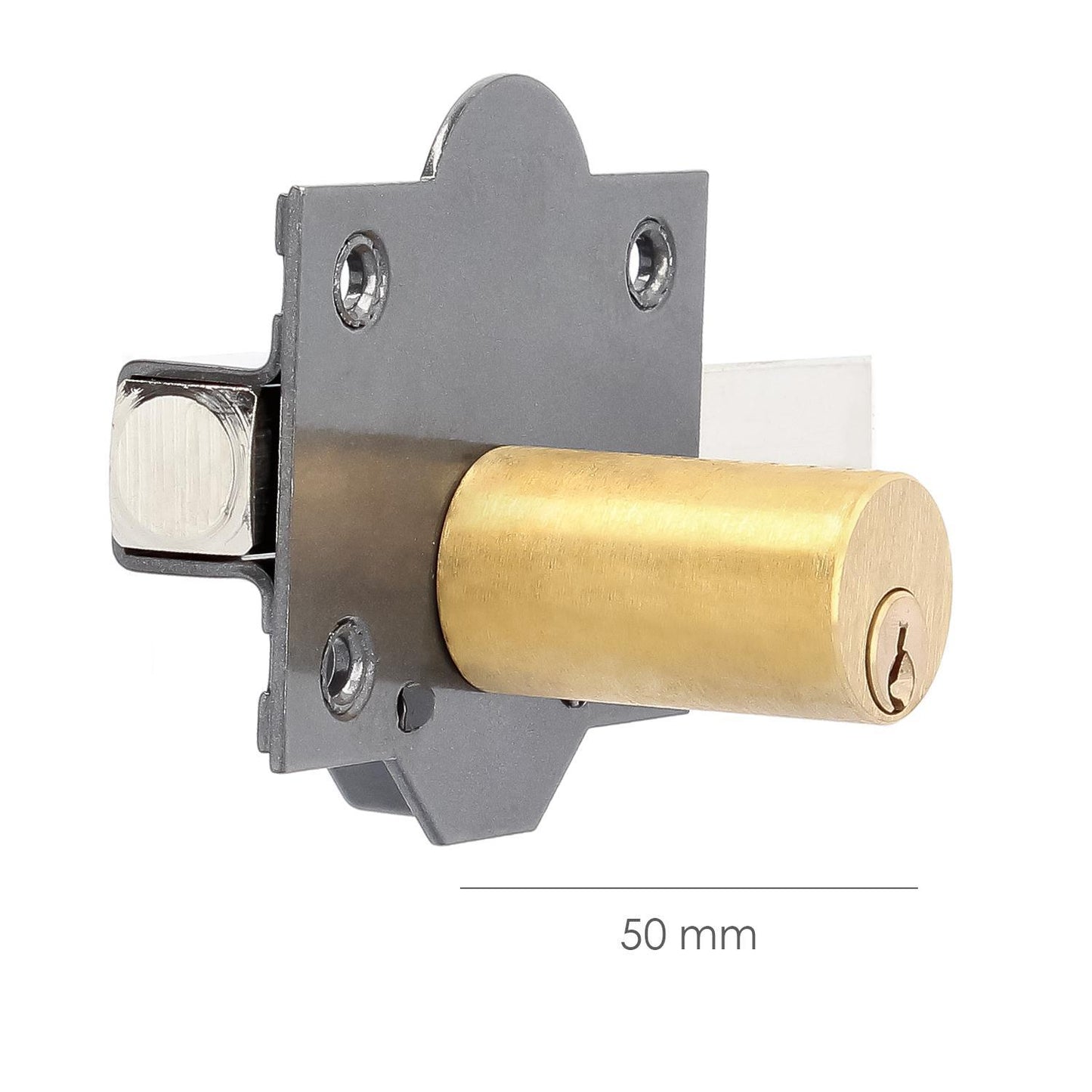 Cerrojo B-5 Llave Y Pulsador Pasador De 143mm Cilindro Redondo De 50mm