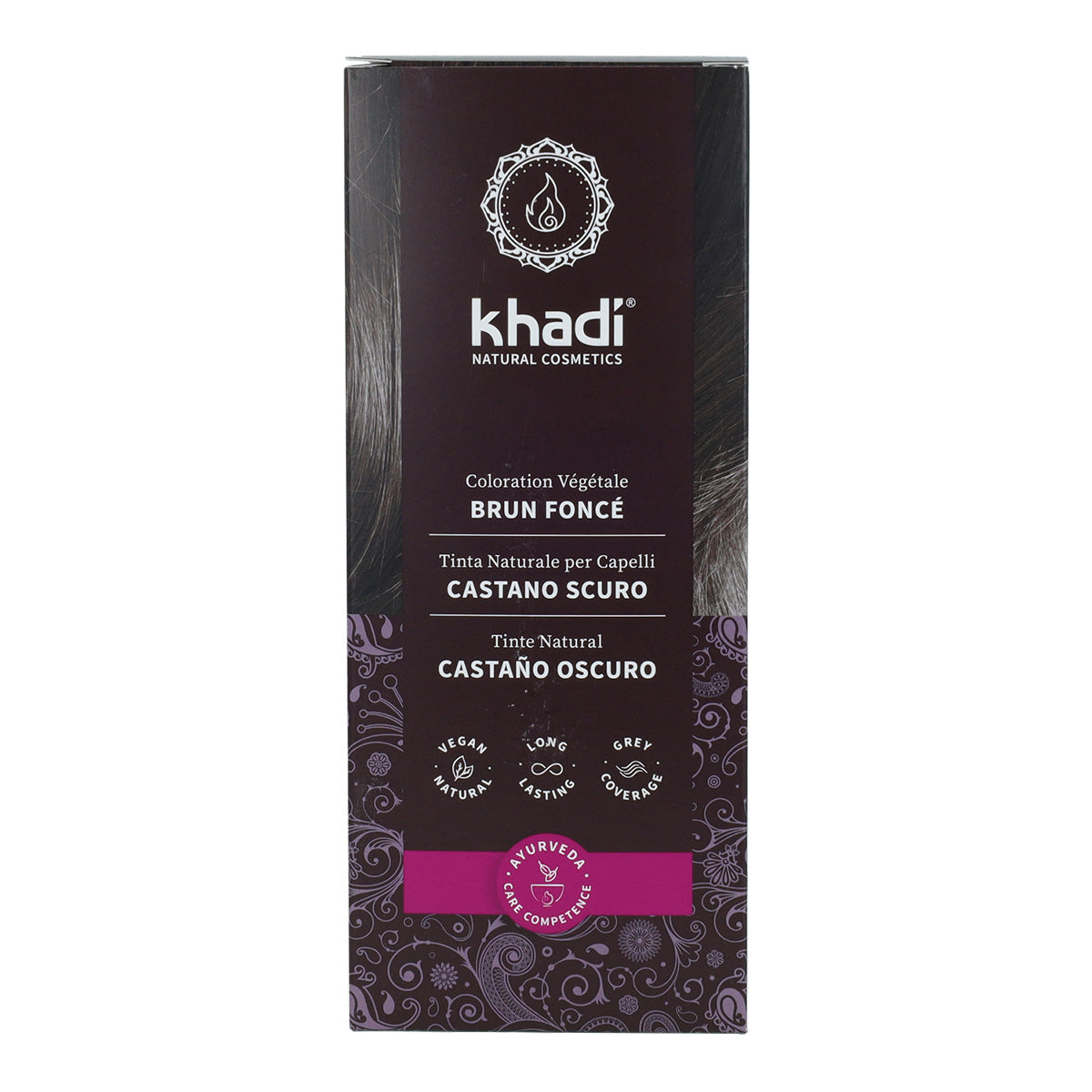 Tinte natural castaño oscuro Khadi 100 g