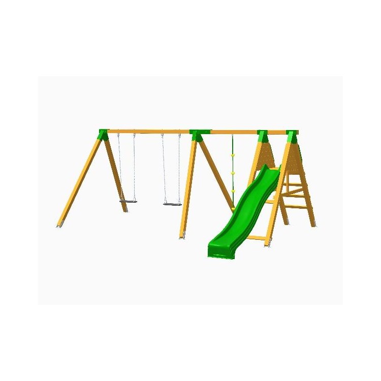 Parque Infantil Masgames Pegasus Asiento Plano + Asiento De Bebe Superficie De Arena, Tierra O Cesped.