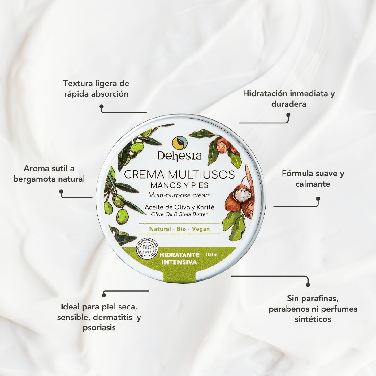 Crema Hidratante Intensiva Multiusos Bio | Manos Y Pies 100ml_1