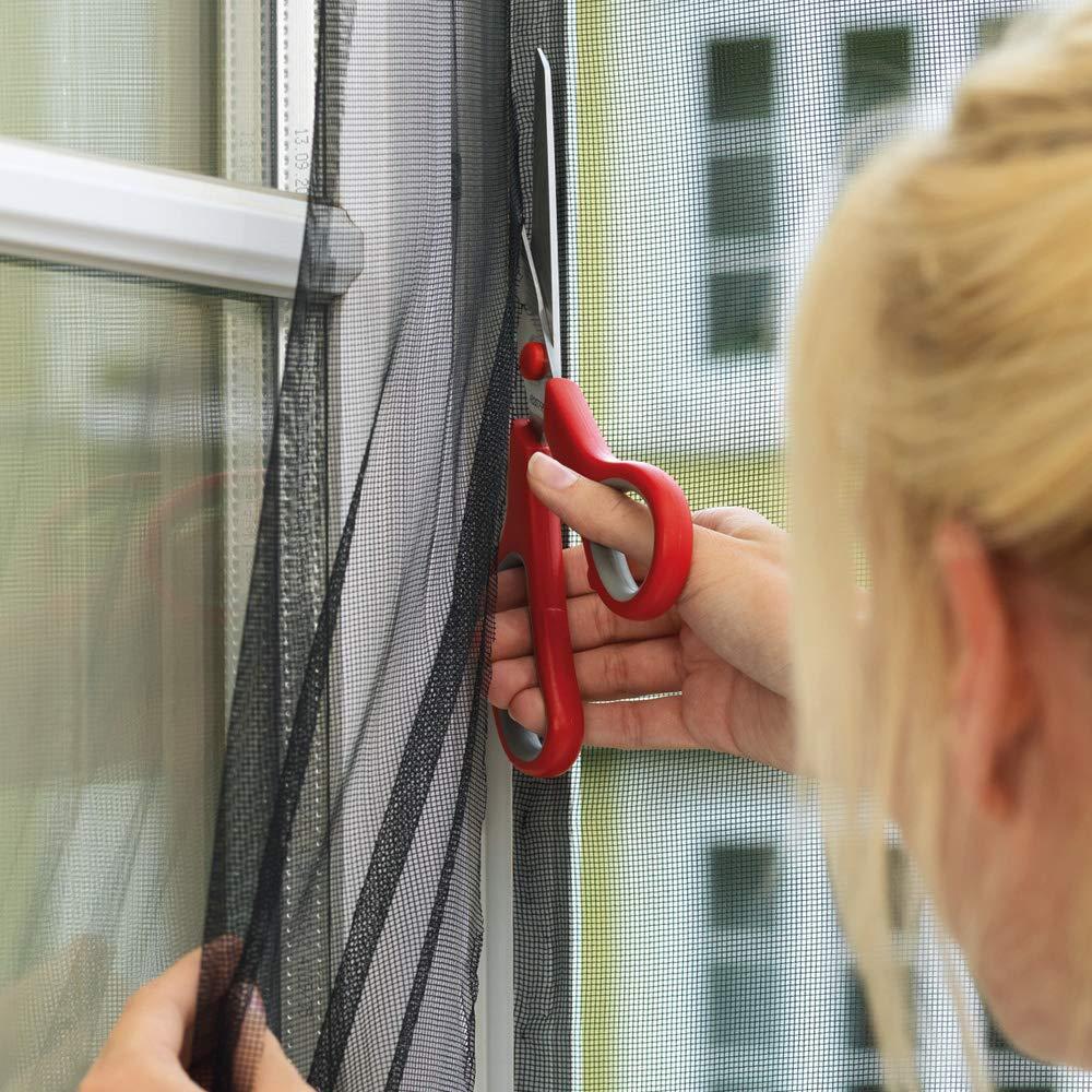 Malla mosquitera para puertas Negra 2 uds 2 x 0,65 x 220 cm Tesa