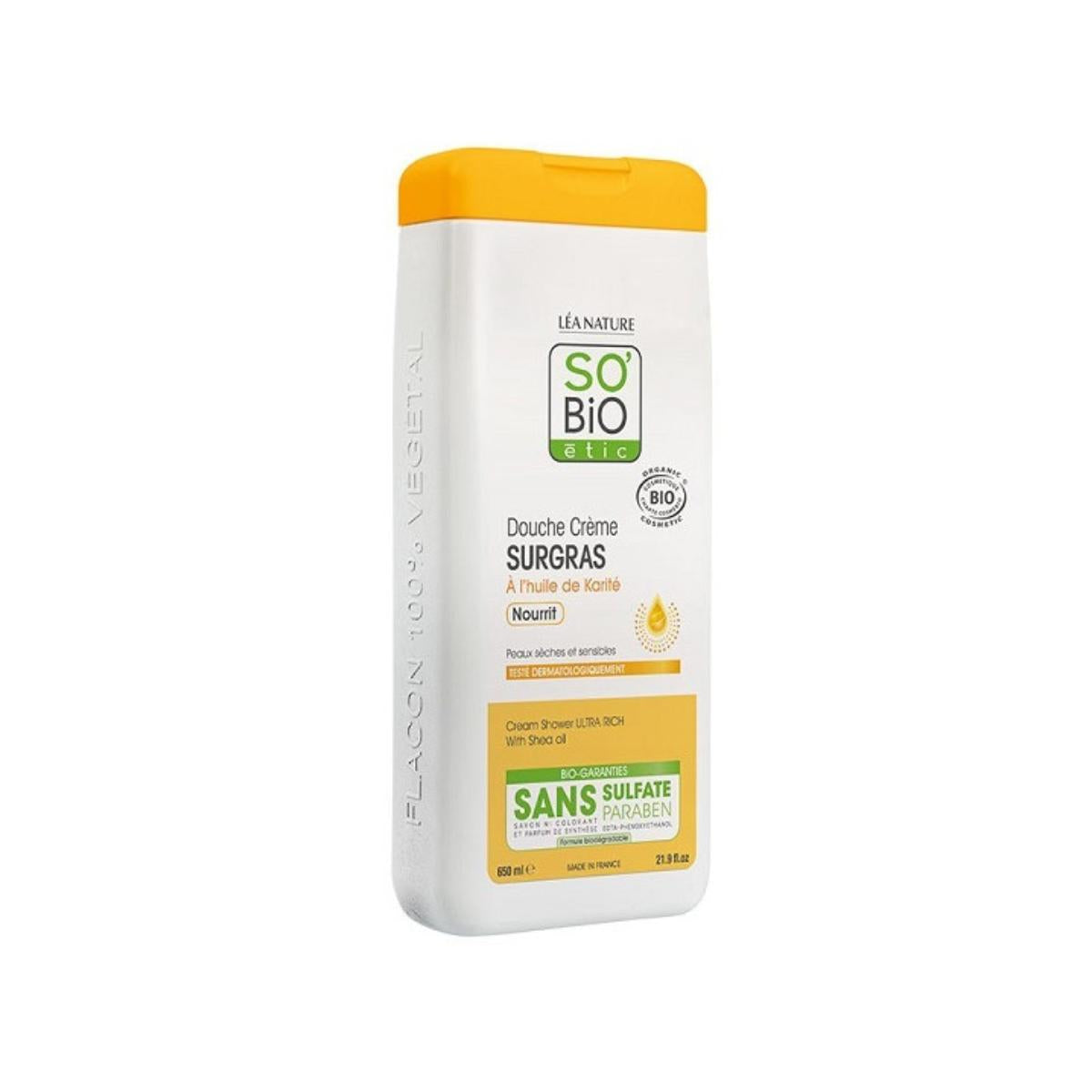 Gel de ducha ultra rico nutritivo aceite de karite BIO So'Bio étic 650 ml