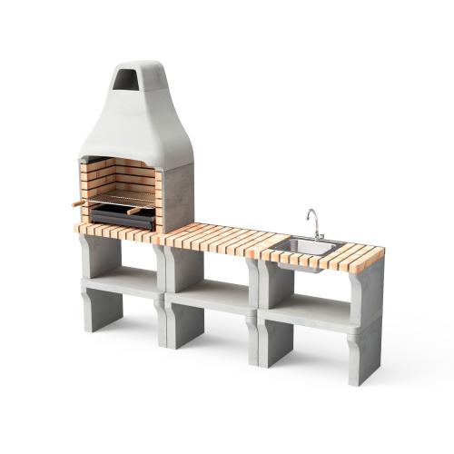 Barbacoa New Iberia XL con bancada y fregadero Movelar