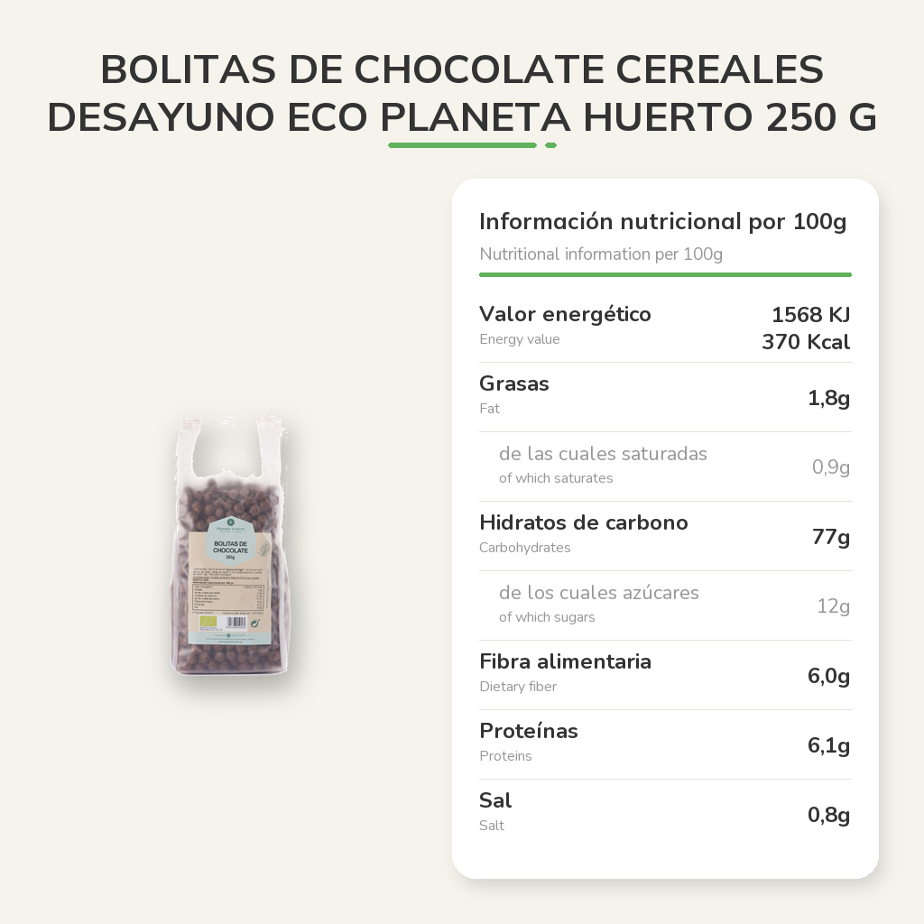 Información nutricional