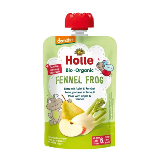 Smoothie BIO de pera, manzana e hinojo (desde el 6º mes) FENNEL FROG Holle 100g